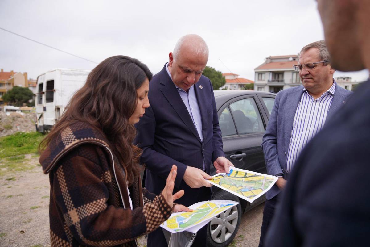 Başkan Mesut Ergin Cunda’da Çalışmaları Yerinde İnceledi