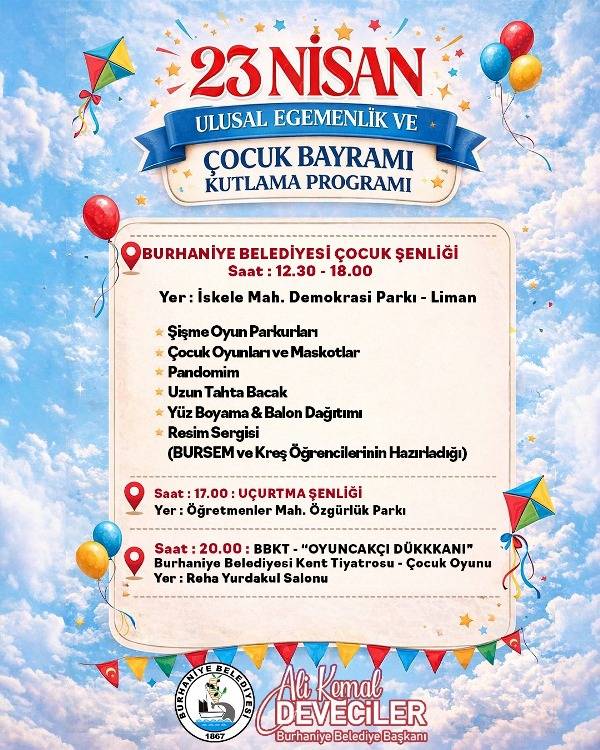 Burhaniye’de 23 Nisan Ruhuna Yakışır Kutlama