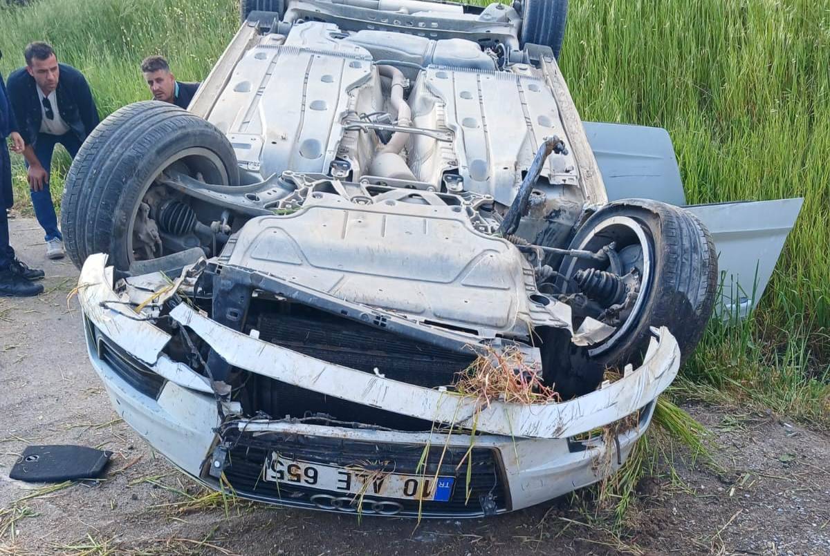 Ayvalık’ta korkutan kaza