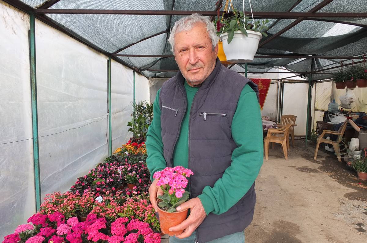 Burhaniye’de emekli bankacı 500 çeşit bitki yetiştirdi