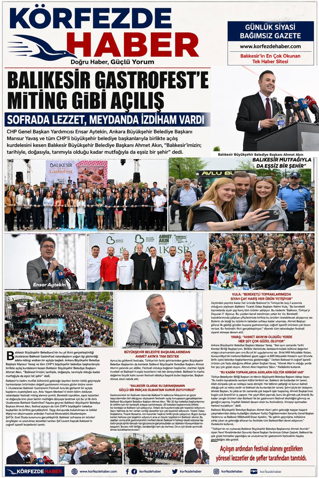 Balıkesir GastroFest’e Miting Gibi Açılış
