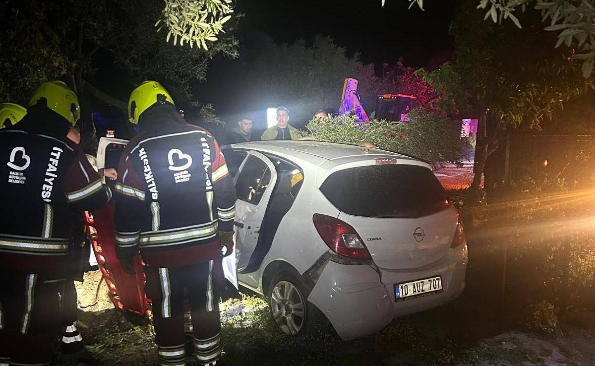 Otomobil tarlaya girdi, 1 kişi yaralandı