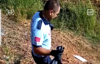 Edremit'te itfaiyecilerin kurbağa operasyonu