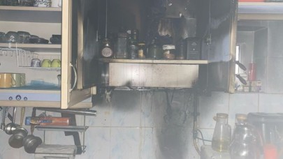Altıeylül’de Mutfakta Yangın