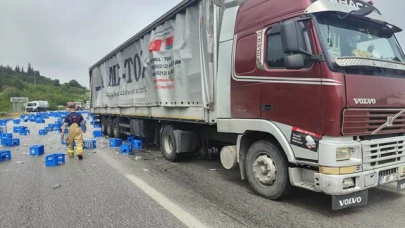 Balıkesir-Bursa karayolunu kapatan kaza