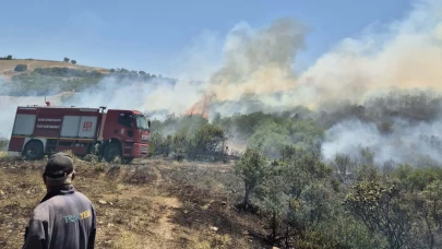 Bigadiç’te Arazi Yangını