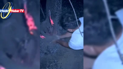 Edremit TOKİ’de yangın dayanışma ile söndürüldü! Yetkililer ve vatandaş el ele verdi.