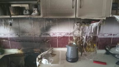 Edremit Altınkum'da Mutfakta Yangın Çıktı