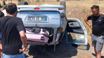 Ayvalık’ta kaza: Otomobilde olan 5 kişi yaralandı