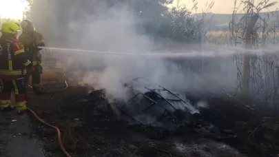 Sındırgı’da Tavuk Çiftliğinde Yangın Paniği