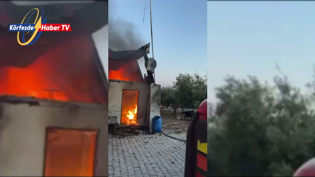 Marmara Avşa Adası’nda Mobilya Deposu Alev Alev Yandı