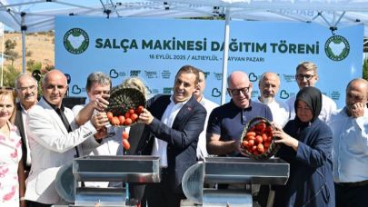 Çiftçiye 200 salça makinesi dağıtıldı. Başkan Akın: “Kimsesizlerin kimsesi olacağız”