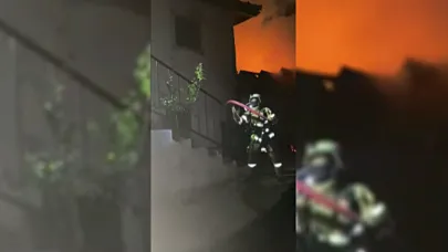 Karesi’de ev yangını samanlığı da sardı